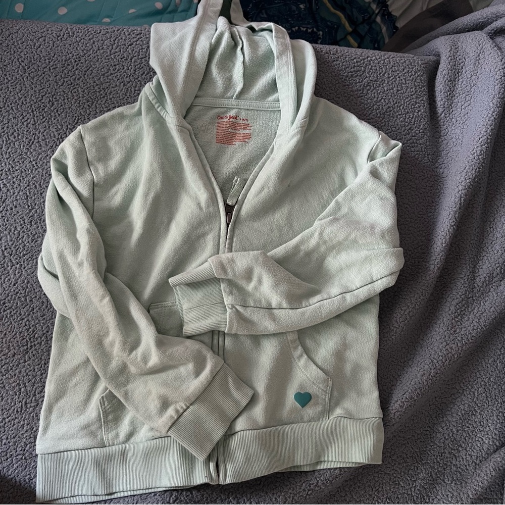 Cat & Jack Green Casual Jacket with Soft Cotton-Blend